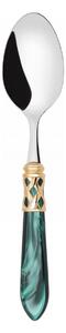 ALADDIN GOLD-PLATED RING 6 TABLE SPOONS - Green