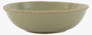 Farmhouse Beaded Pasta Bowl in Olive, Set of 4
