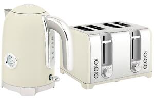 HOMCOM Retro 3000W Kettle and Toaster Set - Grey