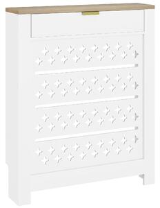 HOMCOM 78 x 19 cm Minimal Radiator Cover, with Drawer - White