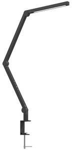 HOMCOM LED Desk Lamp, Dimmable Desk Light with Swing Arm and Clamp, Adjustable Eye-Caring Table Lamp with 2 Colour Modes & 5 Brightness Levels for Study, Drawing, Office, Architect, Task, Black