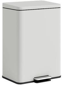 HOMCOM 20L Kitchen Bin with Soft-Close Lid and Stay-Open Function, Pedal Bin with Removable Inner Bucket for Kitchen, Office, Home, Cream