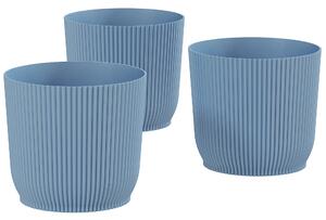 Outsunny Set of Three Ф22cm Planters - Blue