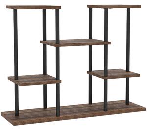 Outsunny Four-Tier Wooden Shelf Plant Stand