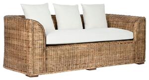 Garden sofa Home ESPRIT White Brown Natural Rattan 174 x 88 x 69 cm