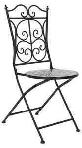 Garden chair DKD Home Decor Black Ceramic Multicolour Ironwork (39 x 50 x 93 cm)