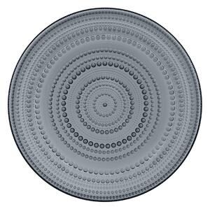 Iittala Kastehelmi plate large 31.5 cm dark grey