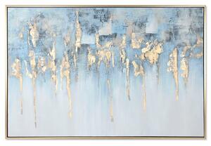 Painting Home ESPRIT Blue White Abstract Modern 187 x 3,8 x 126 cm