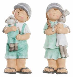 Decorative Figure DKD Home Decor Fibreglass Boys (2 pcs) (20 x 18 x 48 cm)