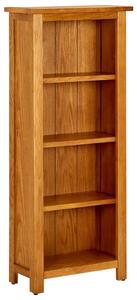 4-Tier Bookcase 45x22x110 cm Solid Oak Wood