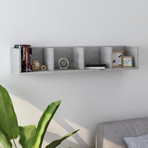 CD Wall Shelf Concrete Grey 100x18x18 cm Engineered Wood