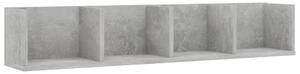CD Wall Shelf Concrete Grey 100x18x18 cm Engineered Wood