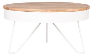 LABEL51 Coffee Table Saran 80x80x43 cm Wood/White