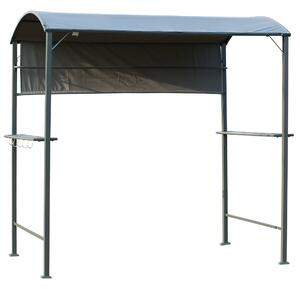 Outsunny Metal Frame Outdoor BBQ Canopy Grey
