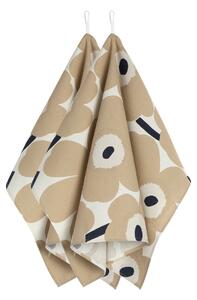 Marimekko Pieni Unikko tea towel 2-pack Off white-beige-blue