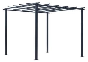 Outsunny 3 x 3 Meter Metal Pergola Gazebo Grape Trellis Climbing Plants Outdoor Sun Shelter Arbours Garden
