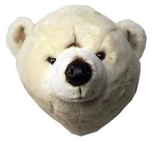 Brigbys Stuffed polar bear head for wall polar bear