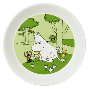 Arabia Moomintroll plate grass green