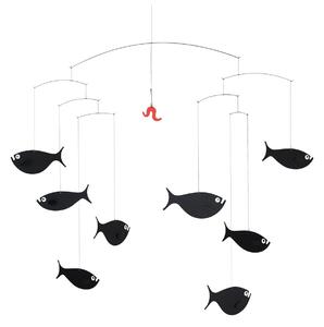 Flensted Mobiles Shoal of fish mobile black