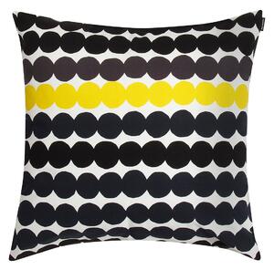 Marimekko Räsymatto cushion cover black-grey-yellow