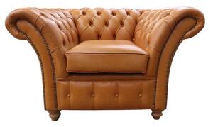 Chesterfield Club Chair Old English Buckskin Leather In Balmoral Style