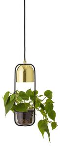 Bloomingville Bloomingville ceiling lamp with hanging basket Ø10 cm clear-gold