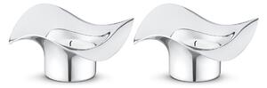 Georg Jensen Cobra candle holder 2-pack stainless steel