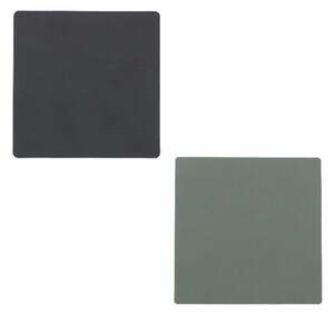 LIND DNA Cloud-Nupo coaster reversible square 1 pcs anthracite-pastel green