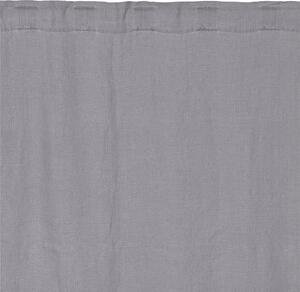 Linum West curtain with ribbon strip Light stone grey