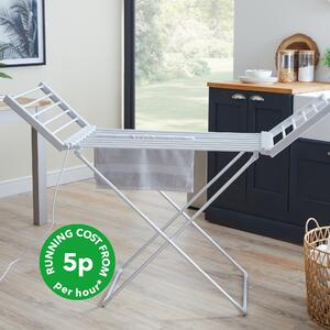 Heated Airer with Wings and Cover Silver