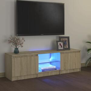 TV Cabinet with LED Lights Sonoma Oak 120x30x35.5 cm