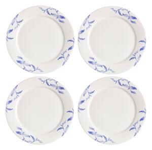 Scandi Living Havspil side plate 21 cm 4-pack blue-white