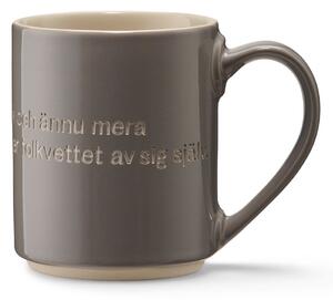 Design House Stockholm Astrid Lindgren mug, Give the children love grey-swedish