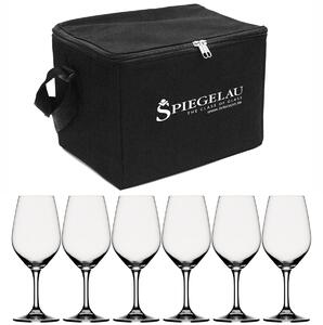 Spiegelau Expert wine glass bag black incl 6 wine glasses clear