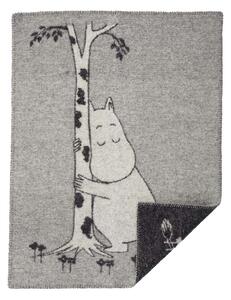 Klippan Yllefabrik Moomin Tree Hug children's blanket grey