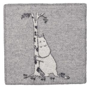 Klippan Yllefabrik Moomin Tree Hug picnic blanket grey