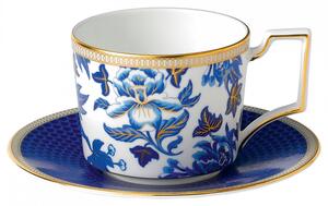 Wedgwood Hibiscus teacup with saucer floral