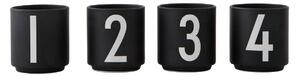 Design Letters Design Letters espresso cup 4-pack black Black