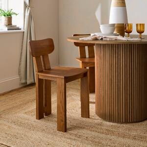 Cairo Dining Chair, Stained Ash Dark Wood (Brown)