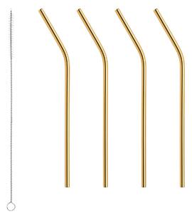 Orrefors Peak metal straws 4-pack Brass