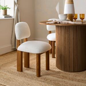 Adelita Dining Chair, Boucle Ivory