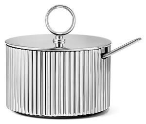 Georg Jensen Bernadotte sugar bowl with spoon Stainless steel