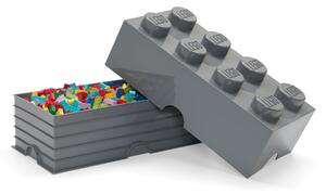 LEGO 8 Brick Storage Box Stone (Grey)