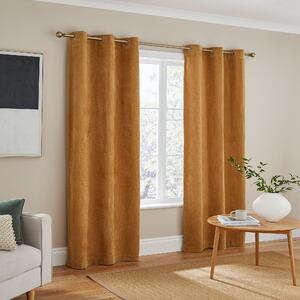 Ensley Chenille Eyelet Curtain Honey