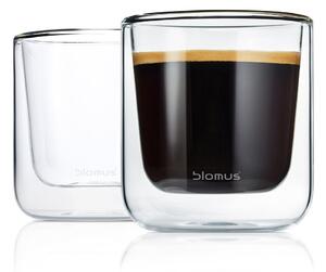 Blomus Nero insulating coffee glass 2-pack Clear