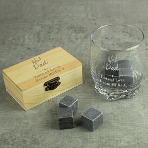 Personalised No.1 Cooling Stones and Glass Set Grey/Clear