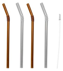 Byon Smile straws 4-pack Clear-brown