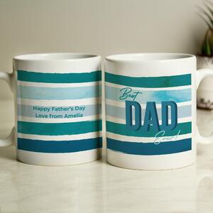 Personalised Best Dad Ever Mug MultiColoured