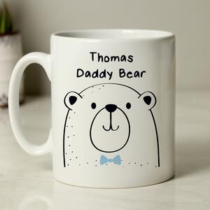 Personalised Daddy Bear Mug White/Black
