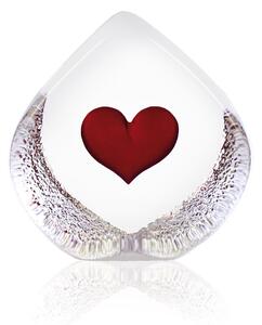 Målerås Glasbruk Global Icons heart glass sculpture Large